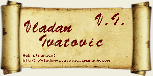 Vladan Ivatović vizit kartica